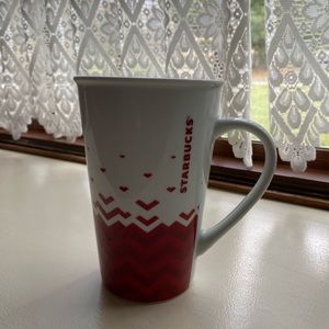 Starbucks valentine Chevron hearts coffee mug from 2013
